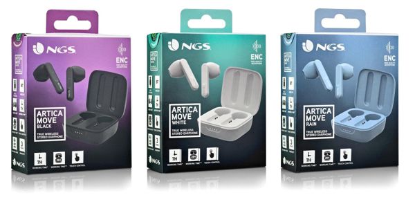 Ngs Artica Move Black White Rain Auriculares Tws 28H