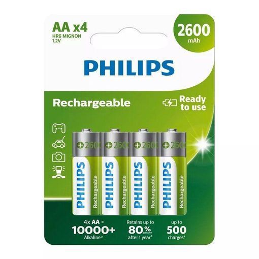 Philips R6B4B260/10 Pack 4 Pila Aaa Recargable