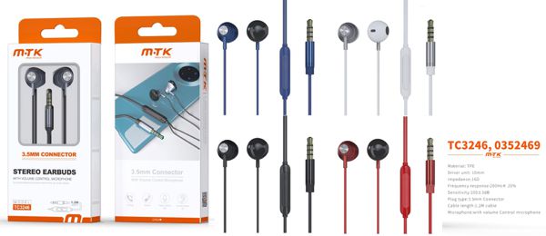 Mtk 0352460 Tc3246 Luxury Auricular Microfono