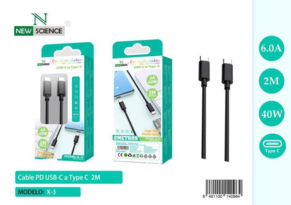 New Science X-3 Cable Type-C A Type-C 2M