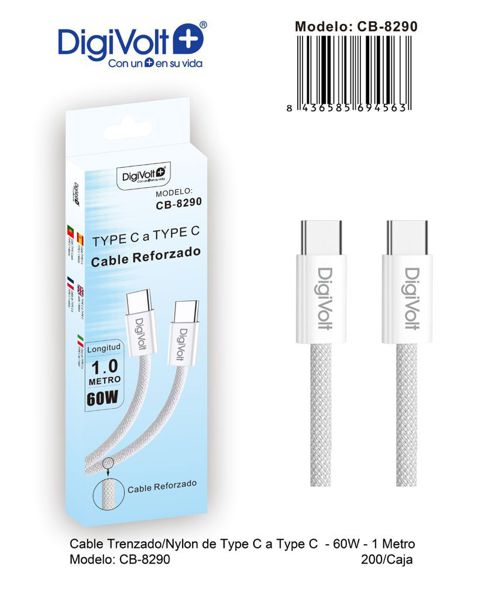 Digivolt Cb-8290 Cable Type-C A Type-C 60W