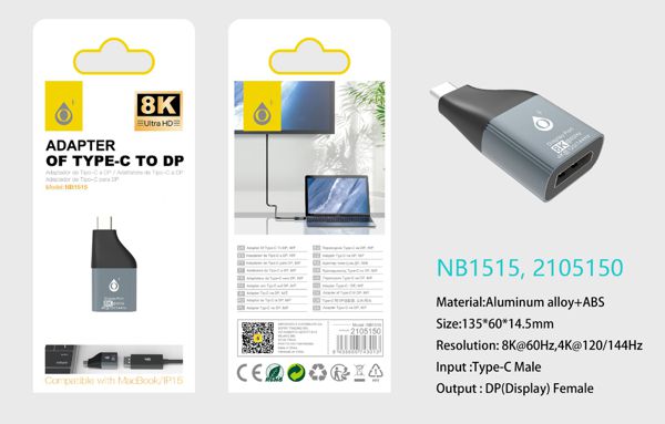 One Plus 2105150 Nb1515 Adaptador Display Hembra A Type-C