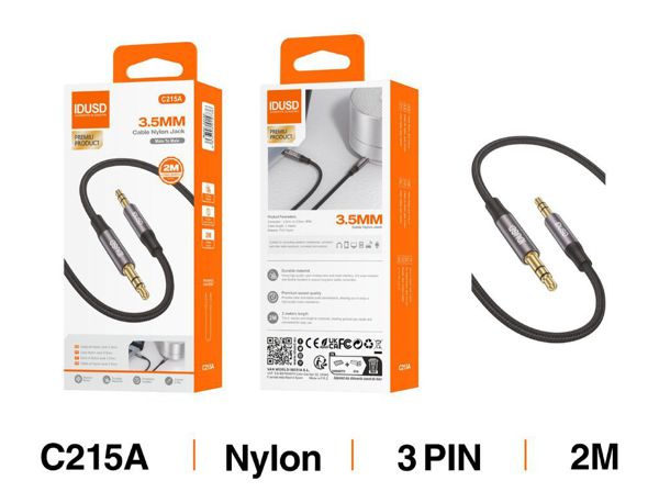 Idusd C215A Cable Audio 3.5Mm Nyloon 2M