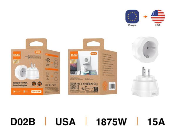Idusd D02B Adaptador Europe A Usa