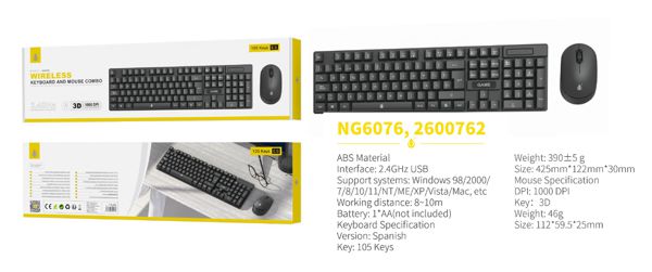 One Plus 2600762 Ng6076 Combo De Teclado