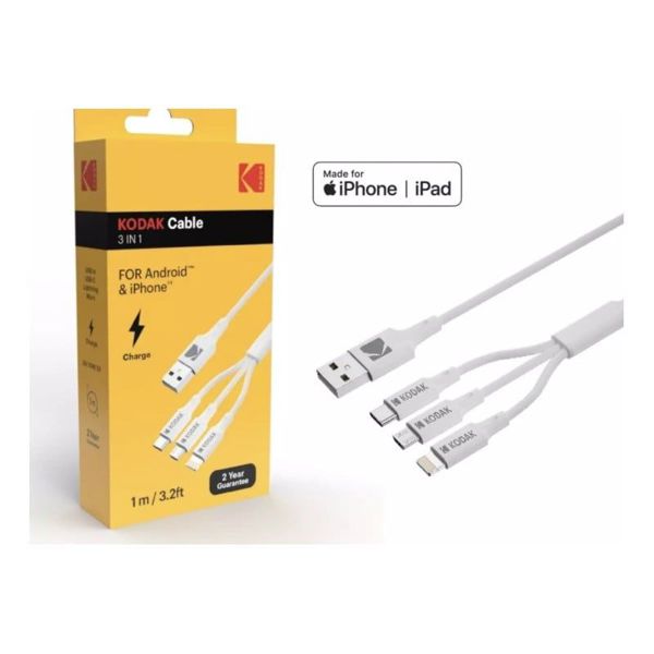 Kodak 30425835 Cable USB A 3 En 1