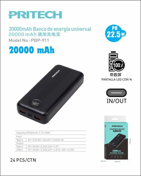 Pritech Pbp-911 Power Bank 20000Mah