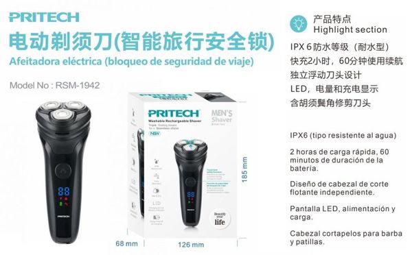 Pritech Afeitadora Recargable