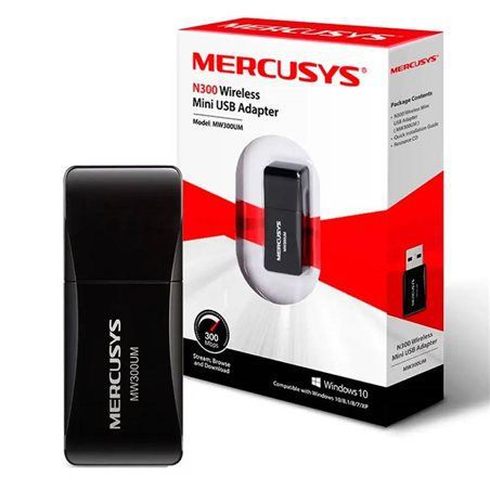 Mercusys Mw300Um 300Mbps Wireless N WiFi Adapter Mini 2.4Gh