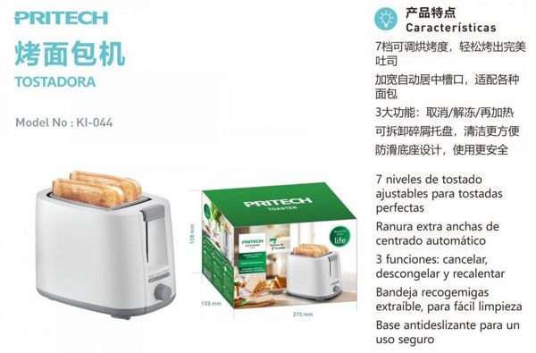 Pritech Ki-044 Tostadora 750W