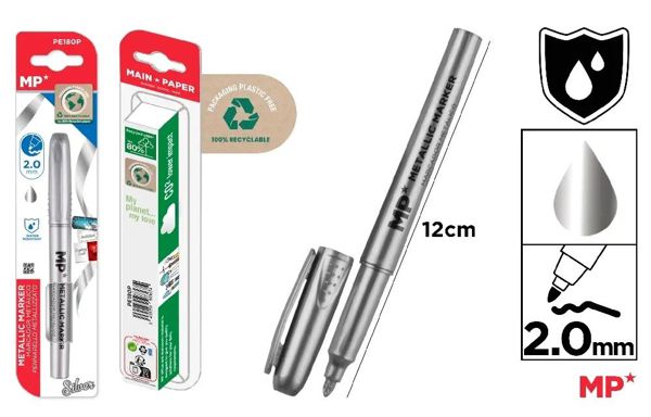 Mp Pe180P-C Rotulador Metalizado Plata