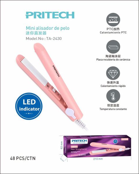 Pritech Ta-2430 Mini Plancha De Pelo