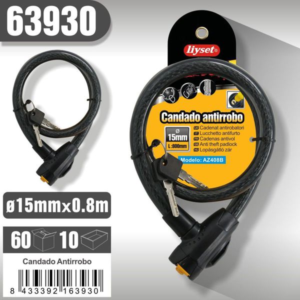 Liyset Az408B Candado Antirrobo 15*800Mm