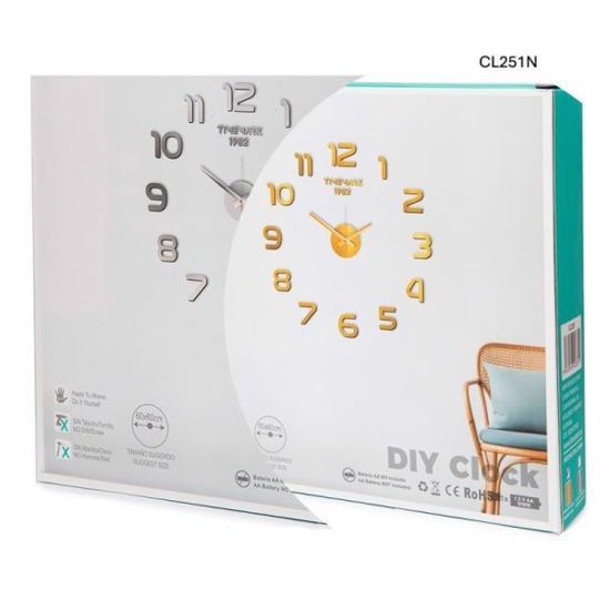 Timemark Cl251N Reloj Pared Diy Metalico