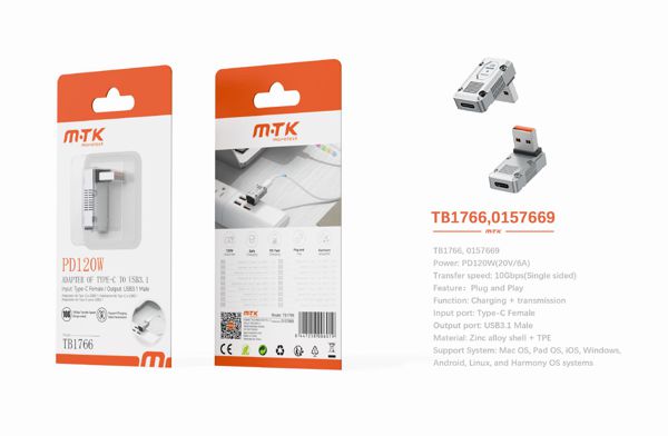 Mtk 0157669 Tb1766 Adaptador Aluminio Dato USB-A 3.1 A Type-