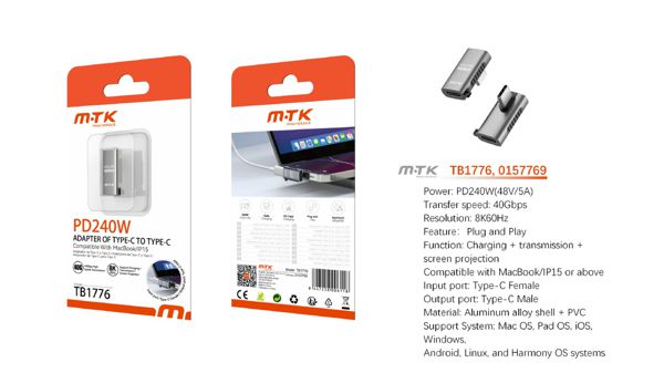 Mtk 0157769 Tb1776 Adaptador Dato+Carga+Tranmisor Video Type