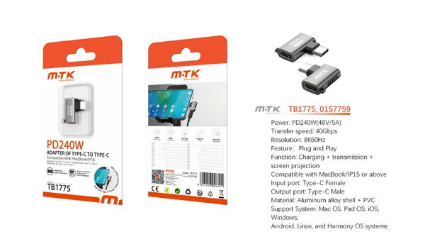 Mtk 0157759 Tb1775 Adaptador Dato+Carga+Tranmisor Video Type