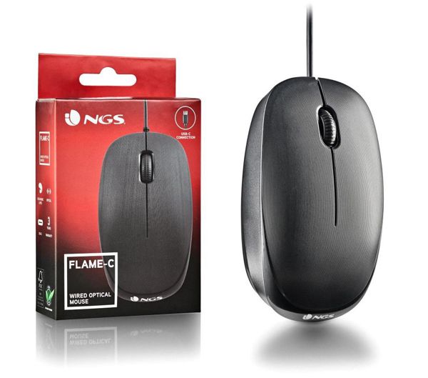 Ngs Flame-C Raton Desktop Optical Wired Mouse