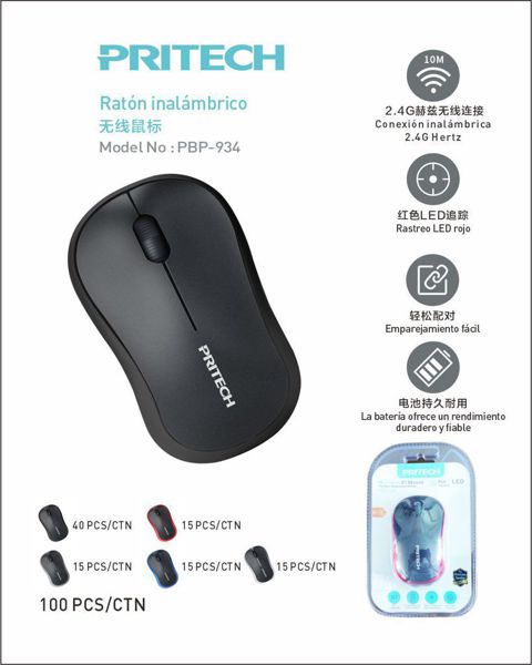 Pritech Pbp-934 Raton Inalambrico BT