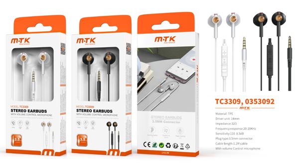 Mtk 0353091 Tc3309 Auricular Zropix Microfono