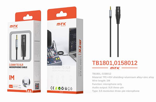 Mtk 0158012 Tb1801 Luxury Cable Audio Aluminio Blindado