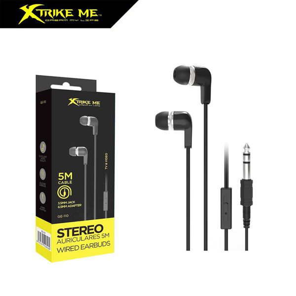 Xtrike Me Ge-110 Auricular Cable 5M TV/Video Jack 3.5/6.5