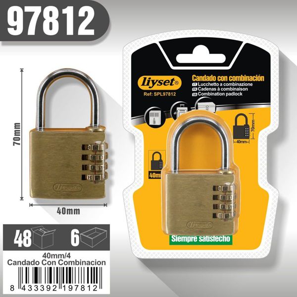 Liyset Candado Con Combinacion 40Mm/4