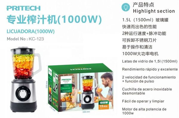 Pritech Kc-123 Licuadora 1.5L 1000W