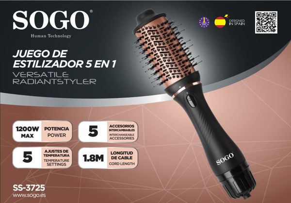 Sogo Ss-3725 5 En 1 Juego De Estilizador