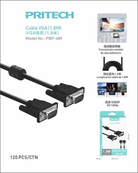 Pritech Pbp-489 Cable Vga 1.8M