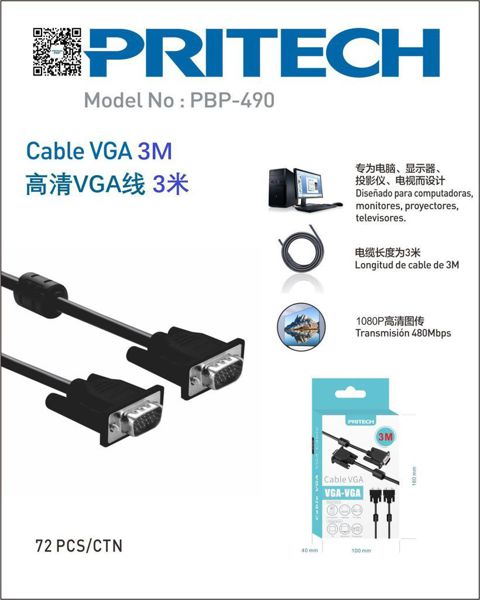 Pritech Pbp-490 Cable Vga 3M