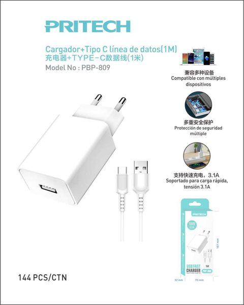 Pritech Pbp-809 Cargador USB 3.1A