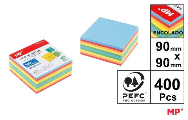 Mp Pn032-1 Taco De Notas 400 Hojas 10 Colores Surti