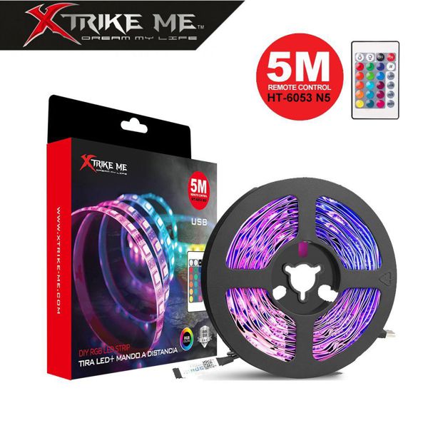 Xtrike Me Ht6050-N5 Tira LED+Mando A Distancia 5M RGB