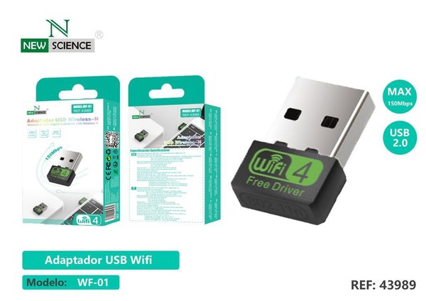 New Science Wf-01 Adaptador USB Wireless-N