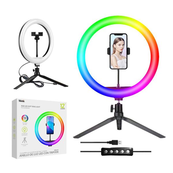 Stima RGB-A429 Anillo De Luz LED Mini Tripode