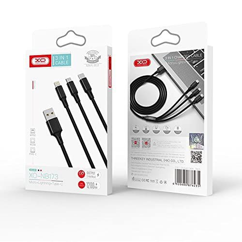 Xo Nb173 Cable USB 3 En 1 2.4A 1.2M