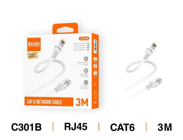 Idusd C301B Cable Red Cat 6 Utp 3M