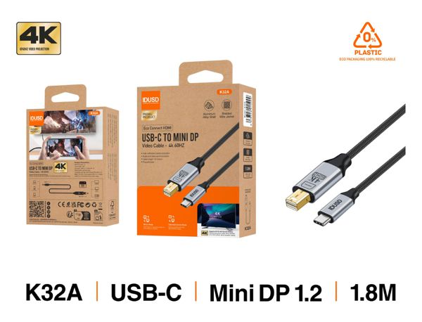 Idusd K32A Cable USB-C To Mini Dp 1.8M