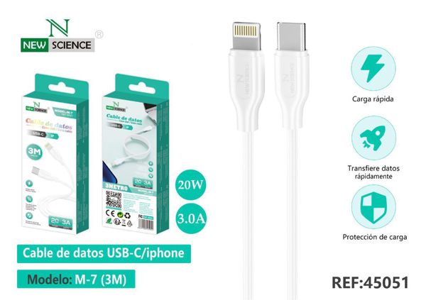 New Science M-7 Cable Type-C A Lightning 3M