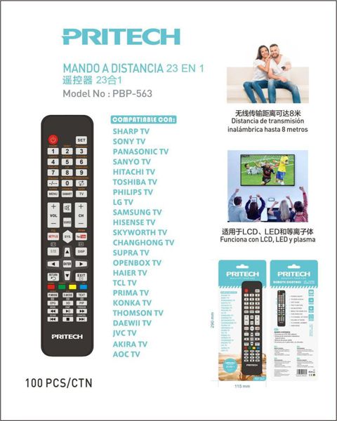 Pritech Pbp-563 Mando A Distancia 23 En 1