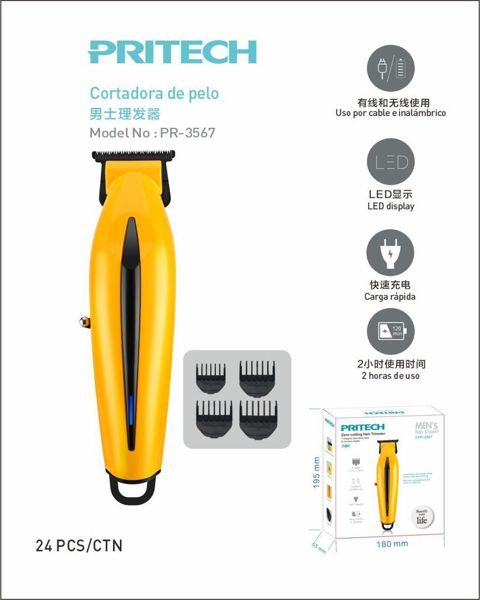 Pritech Pr-3567 Cortapelos Recargable