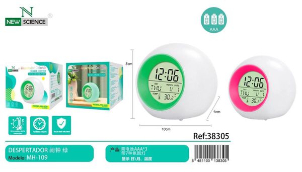 New Science Mh-109 Despertador Colorido