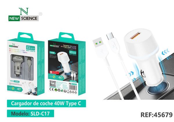 New Science Sld-C17 Cargador De Coche Super Rapida Type-C