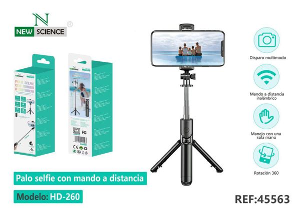 New Science HD-260 Palo Selfie Con Mando A Distancia 70Mm