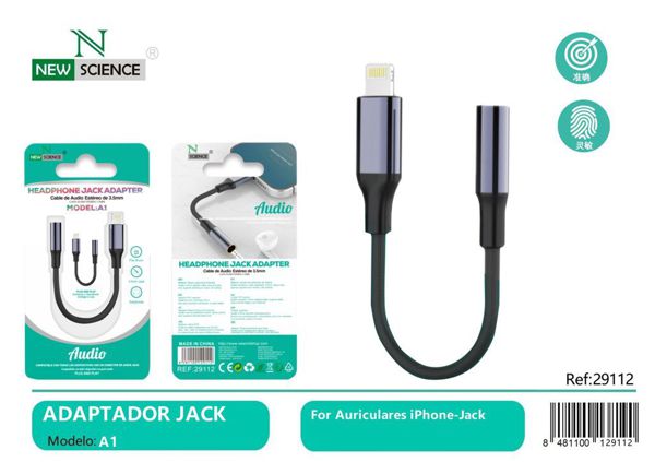 New Science A1 Adaptador Iphone A Jack