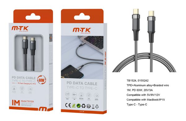 Mtk 0155242 Tb1524 Cable Dato Type-C A Type-C