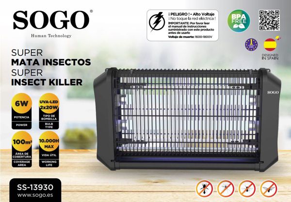 Sogo Ss-13930 Super Mata Insect-Farolillo 40W