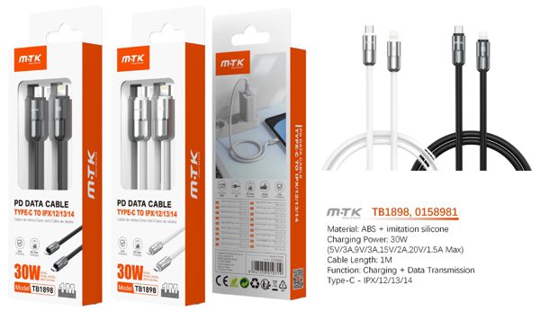 Mtk 0158982 Tb1898 Cable Caldris Type-C A Lightning