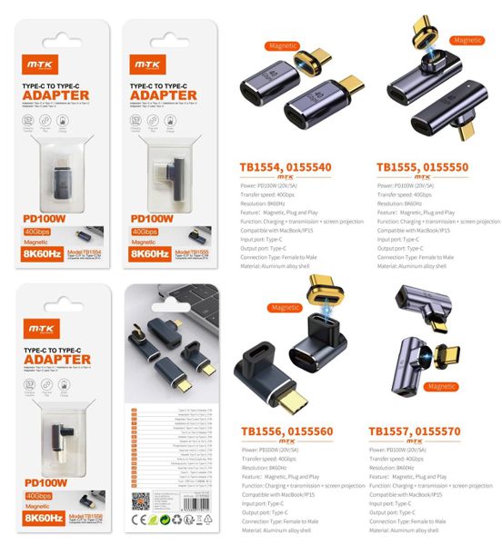 Mtk Tb1554 Tb1555 Tb1556 Tb1557 Adaptador Magmrtico Type-C M A Typr-C H